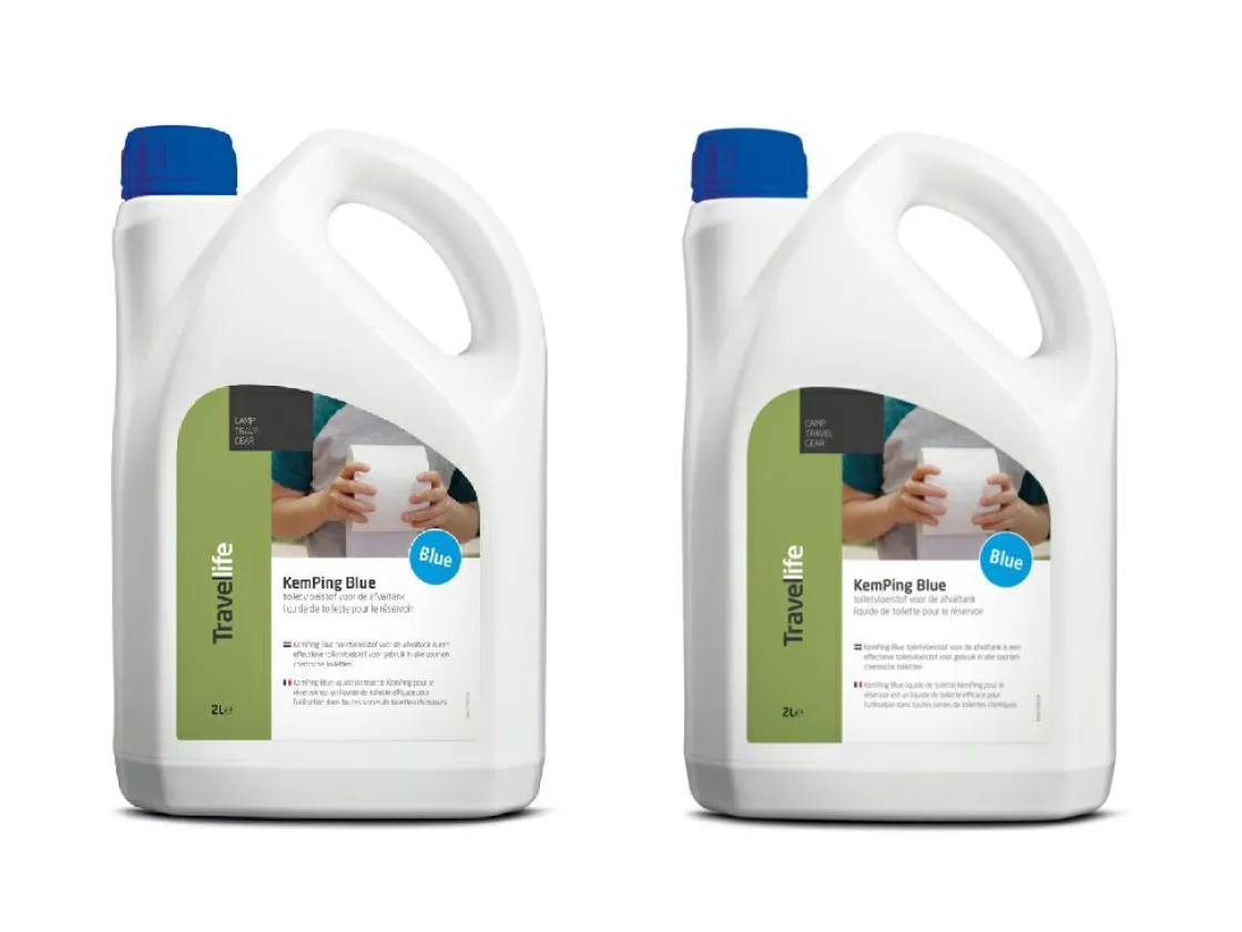 Travellife Sanitärflüssigkeit^KemPing Blue 2 Liter Toilettenflüssigkeit - 2er-Set