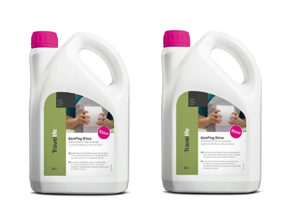 Travellife Sanitärflüssigkeit^KemPing Rinse 2 Liter Toilettenflüssigkeit - 2er-Set