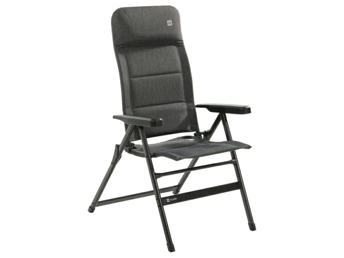 Travellife Campingstühle Mit Verstellbarer Rückenlehne|Klappstühle-Lago Comfort Klappstuhl - Stormy Grey