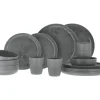Travellife Geschirrsets-Palma dark grey 16-teiliges Geschirr-set
