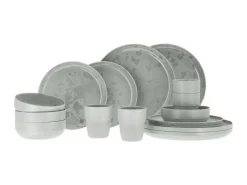 Travellife Geschirrsets^Palma light grey 16-teiliges Geschirr-set