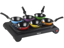 Tristar Elektrische Pfannen^Wok-Set bunte Pfännchen