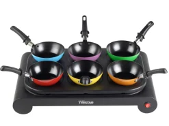 Tristar Elektrische Pfannen^Wok-Set bunte Pfännchen