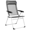 TRVLMORE Campingstühle Mit Verstellbarer Rückenlehne|Klappstühle^5 Positionen Campingstuhl - Grey
