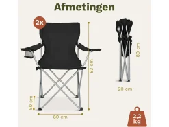 TRVLMORE Faltstühle^Basic Black Faltstuhl - Set von 2
