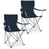 TRVLMORE Basic Blue Faltstuhl - Set von 2< Campingstühle Mit Verstellbarer Rückenlehne|Faltstühle