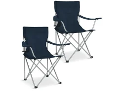 TRVLMORE Basic Blue Faltstuhl - Set von 2< Campingstühle Mit Verstellbarer Rückenlehne|Faltstühle