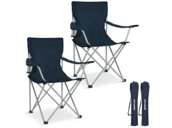 TRVLMORE Basic Blue Faltstuhl - Set von 2< Campingstühle Mit Verstellbarer Rückenlehne|Faltstühle
