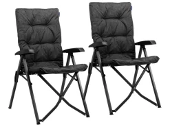TRVLMORE 2er-Set Faltstühle mit Tragetasche - Black< Campingstühle Mit Verstellbarer Rückenlehne|Faltstühle