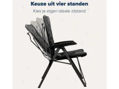 TRVLMORE 2er-Set Faltstühle mit Tragetasche - Black< Campingstühle Mit Verstellbarer Rückenlehne|Faltstühle