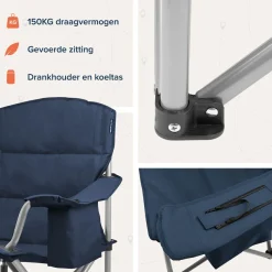 TRVLMORE Faltstühle-2er-Set XL Faltstühle - Blue