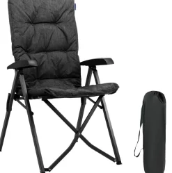 TRVLMORE Campingstühle Mit Verstellbarer Rückenlehne|Faltstühle^Faltstuhl mit Tragetasche - Black