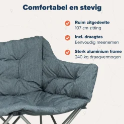 TRVLMORE 2-Personen Faltstuhl Mit Tragetasche - Grey< Faltstühle