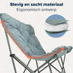 TRVLMORE Schmetterlingstühle|Faltstühle-Schmetterlingsstuhl Mit Tragetasche - Grey