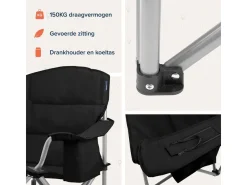 TRVLMORE Faltstühle^Set von 2 Faltstuhle - Black