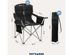 TRVLMORE Faltstühle^Set von 2 Faltstuhle - Black