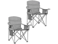 TRVLMORE Set von 2 XL Faltstühle - Grau< Faltstühle