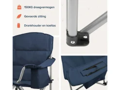 TRVLMORE Faltstühle-XL Faltstuhl mit Kuhlfack - Blue
