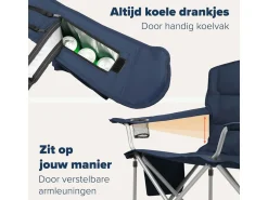 TRVLMORE Faltstühle-XL Faltstuhl mit Kuhlfack - Blue