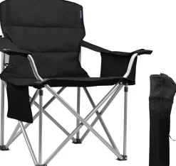TRVLMORE Faltstühle^XL Faltstuhl mit Kuhlfack - Black