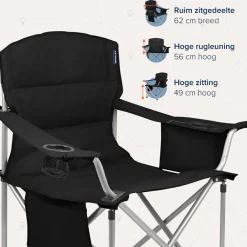 TRVLMORE Faltstühle^XL Faltstuhl mit Kuhlfack - Black