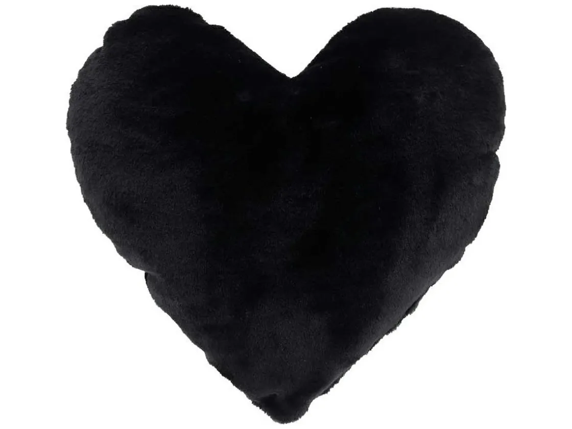 Unique Living Dekokissen^45 x 35 cm Kissenherz - Black