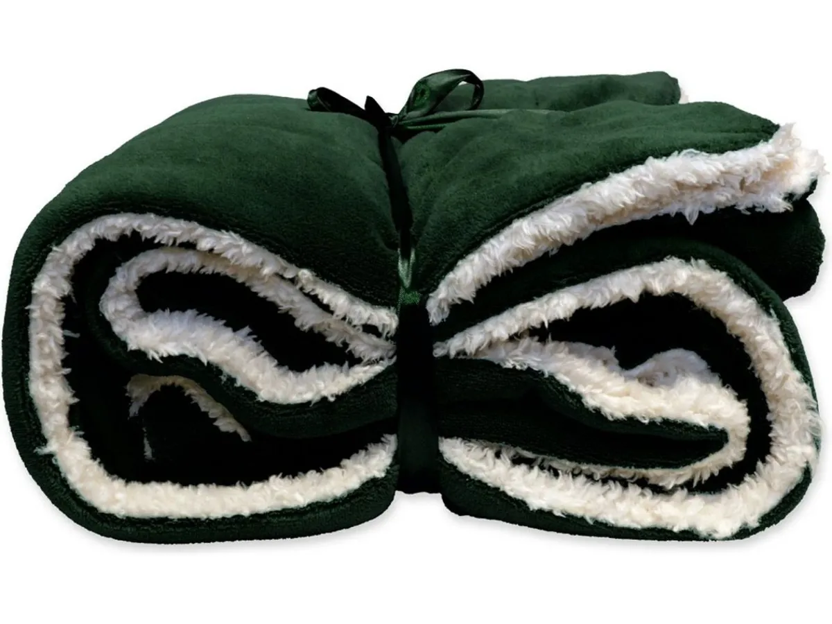 Unique Living Lars 150 x 200 cm Plaid - Dark Sea Green< Decken