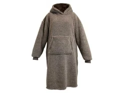 Unique Living Fleecejacken & Pullover|Decken^Teddy Long oversized hoodie - Taupe