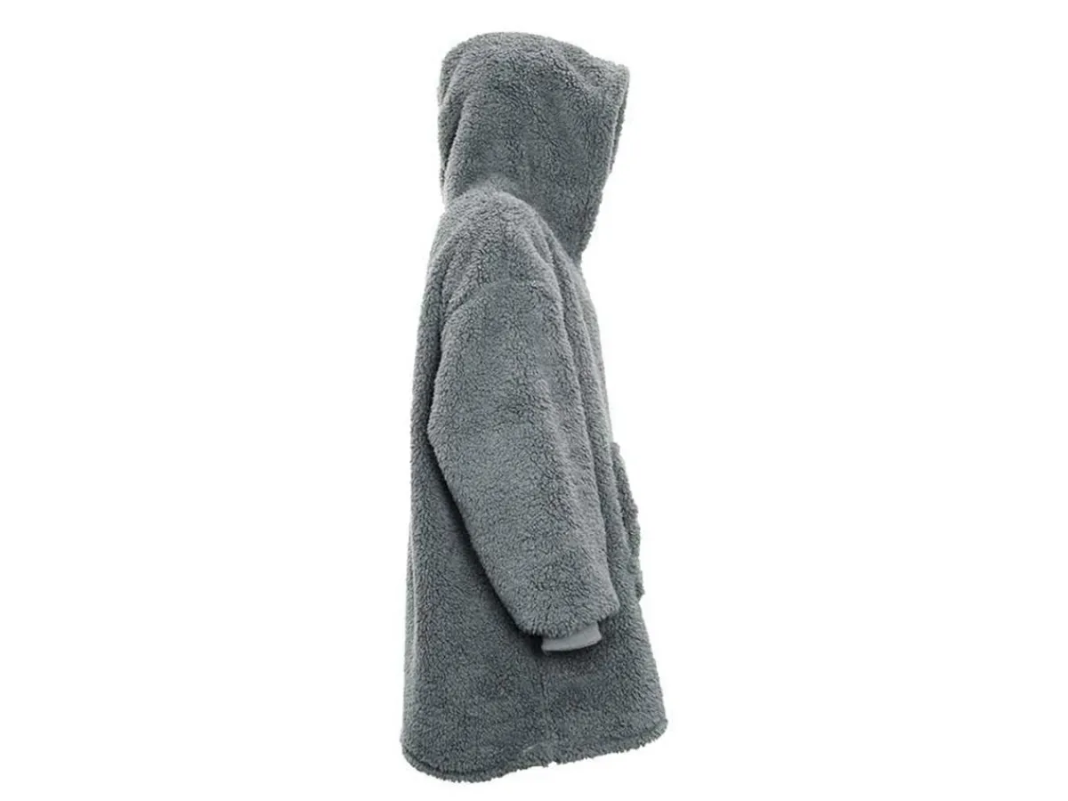 Unique Living Teddy Oversized Hoodie - Dark Grey< Decken