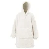 Unique Living Decken^Teddy Oversized Hoodie - Dove White