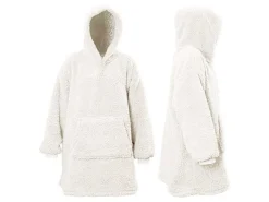 Unique Living Decken^Teddy Oversized Hoodie - Dove White