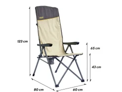 Uquip Campingstühle Mit Verstellbarer Rückenlehne|Faltstühle-Justy XL Faltstuhl - Boulder