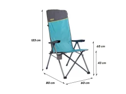 Uquip Campingstühle Mit Verstellbarer Rückenlehne|Faltstühle^Justy XL Faltstuhl - Petrol