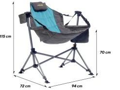 Uquip Campingstühle Mit Verstellbarer Rückenlehne|Faltstühle-Rocky 2.0 Schaukelstuhl