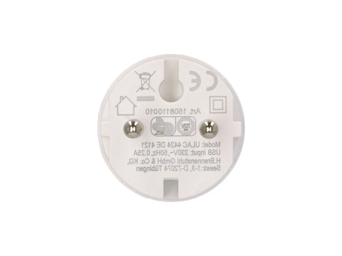 Brennenstuhl Schuko Stecker^USB-C-Steckdosenadapter 2,4A - White