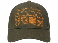 Van One Classic Cars Hüte & Caps^Van One We Are Family Cap - Olive/Old Orange