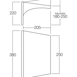 Vango Universal Sonnensegel Wohnwagen|Universal Sonnensegel Wohnwagen^Airbeam Sky Canopy Caravan-Vorzelt - 250 cm