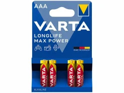 Varta Kleinbatterien-4x Longlife Max Power AAA Batterien