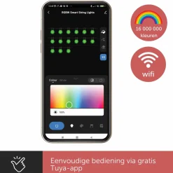 Markenlos Vellight V-TUYA-15-RGBW intelligente Lichtgirlande< Lichterketten|Lichterketten