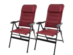 Markenlos Campingstühle Mit Verstellbarer Rückenlehne|Klappstühle^ViaMondo Rubro Premium Bordeaux Klappstuhl - Set von 2