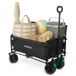 VONROC 120 kg Schubkarre mit Sitzfunktion< Bollerwagen
