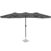 VONROC Sonnenschirme^Iseo 460 x 270 cm Premium Sonnenschirm - Grey