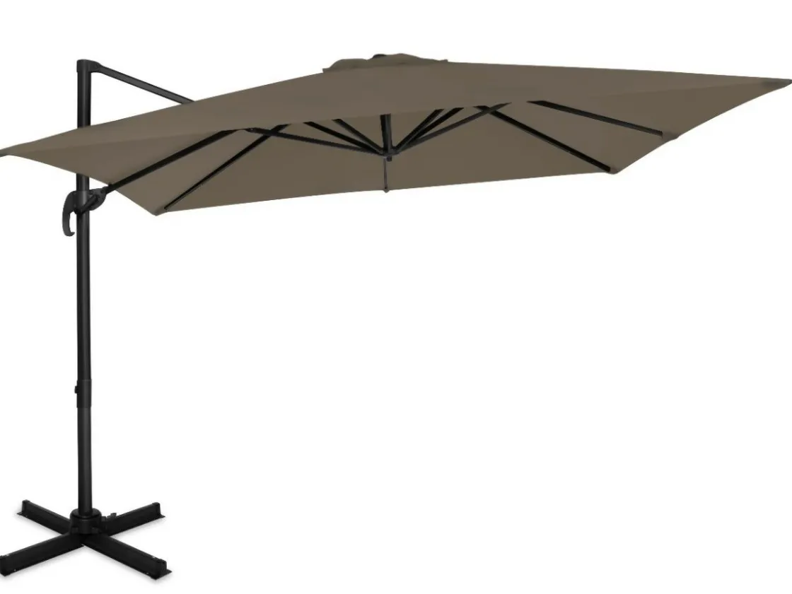 VONROC Sonnenschirme^Pisogne 3x3 Premium Freitragender Sonnenschirm - Taupe