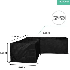 VONROC Schutzhüllen Gartenmöbel-Premium 215 Eck-Lounge-set Garten Abdeckung