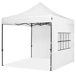 VONROC Premium 3 x 3 easy-up Partyzelt mit Seitenwände - White< Partyzelte