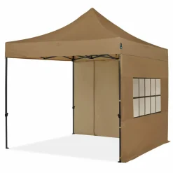 VONROC Partyzelte^Premium 3 x 3 easy-up Partyzelt mit Seitenwände - Beige