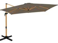 Markenlos VONROC Premium Pisogne 300x300cm Schwimmschirm - Taupe< Sonnenschirme