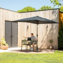 Markenlos VONROC Premium Rapallo 200 x 300 cm Sonnenschirm - Grey< Sonnenschirme