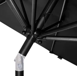 VONROC Sonnenschirme^Premium Recanati Ø300 cm Sonnenschirm mit Fuß - Anthracite