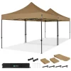 VONROC Partyzelte-Premium 6x3 easy-Up Partyzelt mit verbindungs-set - Beige